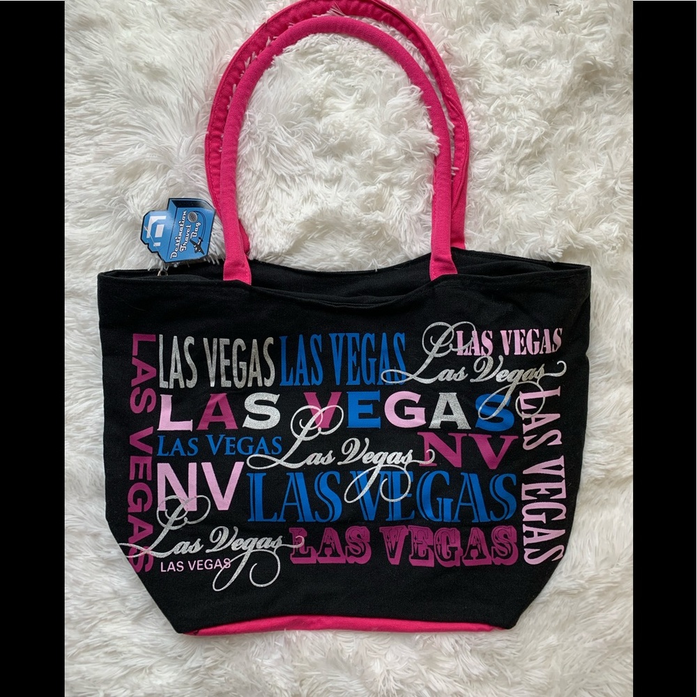 Las Vegas Zippered Tote Bag